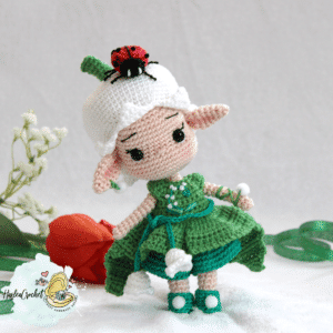May the Lily of the Valley Fairy Elf Crochet Doll